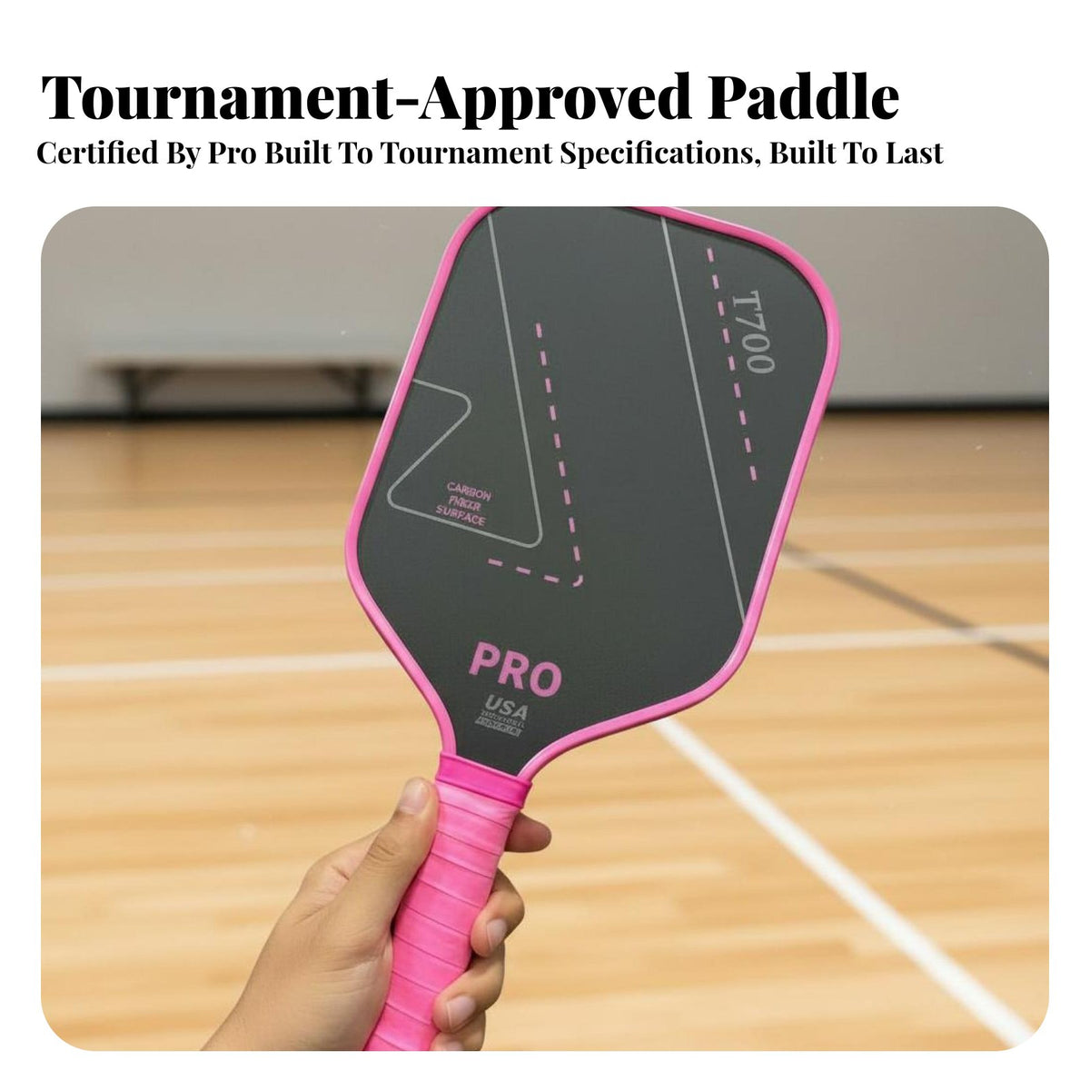 Carbon Fiber Pickleball Paddle Long-Lasting Perimeter Guard Professional Pickleball Racket Sports Equipment Lightweight