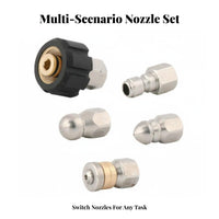 5 Pieces Clog Clearing High Pressure Drain Jetter Nozzle Quick Connect High Pressure Drain Jetter Nozzle Kit Heavy Duty for DIY Enthusiasts