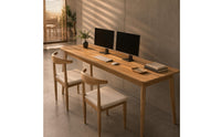 Long Rectangular Desk Thickened Board Wood Writing Desk Sturdy Long Study Table