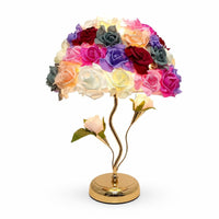Dimmable Flower Lamp with USB Dimmer Decorative Rose Lamp Elegant for Bedroom, Nightstand, Vanity, Wedding