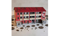 Three-Story N-Scale Building 1:160 Diorama Accessory Vintage Miniature House Architectural for Modelers, Hobbyists, City Layout
