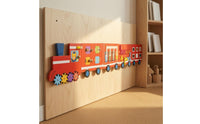 Children's Train Activity Board Fine Motor Skills Train Wall Busy Board Solid Wood Educational Activity Center