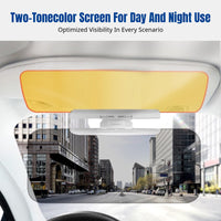 Car Sun Visor Anti-Glare Lens, Day & Night Use, Universal Adjustable Glare Shield