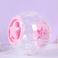 17cm Illuminated Stellar Sky Hamster Orb, Transparent Hamster Spheres for Dwarf Hamsters and Guinea Pigs, Silent Freestanding Exercise Toy with Strap