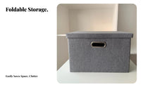 Lidded textile Box With Lid Foldable textile Container particlesProfor Dorm Room