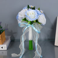 Graduated Rose Artificial Wedding Bouquet for Bride Photo Prop
