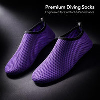 Water Shoes Thick Sole Snorkeling Socks 3mm Nylon Diving Socks for Beach Swim Shoes Quick Dry Barefoot Shoes for Water Sports Boating