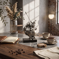 Terracotta Warrior Figurines with Horse Historical Tabletop Ornament Collectible