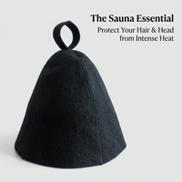 Steam Room Hat, Sauna Cap for Enthusiasts, Breathable Wool, Sweat Absorbent, Traditional Design, Hanging Loop, FZ Standard
