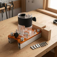 2-in-1 Slotting Guide Bracket Border Positioning Router Slotting Guide Adjustable Clamping Router Bracket Orange