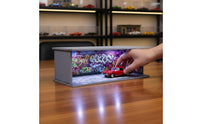 Graffiti Parking Garage Display Gift Design 1:64 Parking Lot Model Acrylic Cover Lighted Car Storage Box for Collection