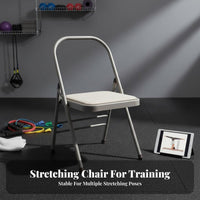 Non-Slip Feet Iyengar Mind-Body Practice Chair Thickened Steel Tube Iyengar Auxiliary Chair Heavy Duty Mind-Body Practice Inversion Bench Stable and Long-Lasting for Beginners, Home Gym