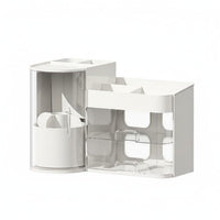 Space Saving Rotating Makeup Organizer Large Capacity 360 Rotating Cosmetic Organizer Multi-Compartment for Women, Teenagers, Desktop