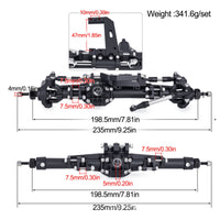 2 Pieces Front and Rear Axle Set Machined RC Crawler Axle for Custom Builders