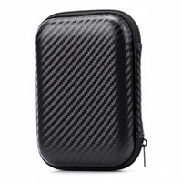 2.5 Inch Data Storage Pouch Case Zipper Closure Earphone Storage Shockproof Container-Resistant Small Electronics Organizer for Commuters