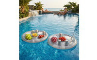 Long-Lasting Floating Tray with Cup Holders Compact Inflatable Tray with Handles Easy to Clean Inflatable Drink Holder Fun for Adults