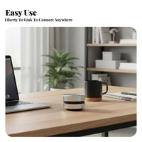 Wireless Stereo Pairing Stereo Pairing Bone Conduction Speaker Suction Base Vibration Audio Puck Portable Surface Transducer Bluetooth 5.1 Connectivity for Music Lovers, Tech Enthusiasts, Travelers, Office, Travel, Outdoor, Dorm Room