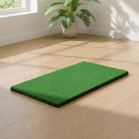 Golf Hitting Mat Indoor Outdoor Practice Swing Mat Rubber Base Non-slip with Ball Tee