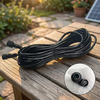 Extension Lead for Solar Lights and Fairy Lights, 5 Meter Waterproof Cable with Copper Wire, Power Extension for Garden, Long Extension Cord