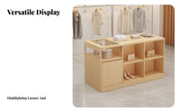 E1 Grade Board Boutique Checkout Counter Retail Island Counter Glass Top Display Table for Shopkeepers, Clothing Stores, Boutiques, Beauty Salons