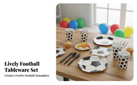 Disposable Football Party Supplies Set Food-Grade Material Football Birthday Party Decorations Easy Cleanup for Children