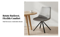 Modern Design Upholstered rotate Chair Soft Upholstery rotate Chair with X-Frame Legs Comfortable padding Seating Furniture Ergonomic Backrest for Adults, Homeowners, Remote Workers, Dining Room, Kitchen, Home Office, Bedroom
