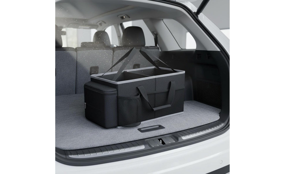 Foldable Trunk Organizer Foldable Design Foldable Car Storage Bin Large Capacity Vehicle Organizer with Insulated Compartment for Vacationers, Parents