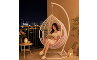 Hanging Chair with Stand Freestanding Egg Chair with Stand Woven Furniture for Adults, Balcony, Living Room, Reading Corner