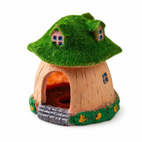 Fungi House Hideaway Freshwater-Safe Fungi House Ornament Aquarium Shelter with Moss Roof Non Textured for Shrimp