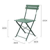 Foldable Folding Cafe Chair Space-Saving Cafe Chair Easy to Clean Furniture Stylish for Garden