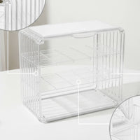 Figure Display Case Dustproof Acrylic Display Case Acrylic Storage Box Clear Showcase Layered for Collectors, Desk, Shelf