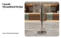 Thickened Pole Stainless Steel Stanchion Post Non-Slip Base Rope Stanchion Stable Performance Classic Post and Rope Barrier Collision Resistant for Event Organizers, Venue Managers, Museum Curators, Museums, Art Galleries, Airports, Banks