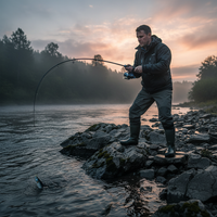 Ultralight Carbon Fiber Spinning Fishing Rod for Long-Distance Casting