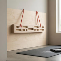 Solid Wood Finger Training Board Natural Wood Finish Fingerboard Training Board Carved Grips Hangboard Pull-up Bar Wooden for Indoor