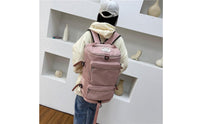Gym Travel Bag Backpack Multiple Pockets Travel Backpack Multi-Compartment Layout Daypack for School