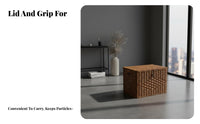 Lidded Woven Trunk With Lid Lidded Woven Chest adaptable for Bedroom, Closet