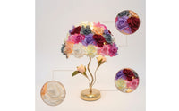 Elegant Rose Petal Lamp Unique Table Lamp with Flower Shade Soft Floral Desk Light Cozy for Living Room, Wedding