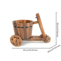 Wooden Tricycle Planter Vintage-Style Tricycle Planter with Bucket Retro Foliage Carrier for Decorators