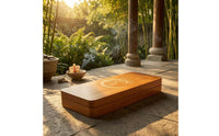 Decorative Design Wooden Mindfulness Foot Board Polished Wooden Meditation Board Wood Grain Wellness Gear