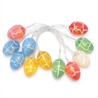 Easter Egg Solar Powered Cracked Egg Fairy Lights Multicolored LED Easter Light Strand for Indoor, Bedroom Families, Homeowners, Outdoor, Garden, Patio
