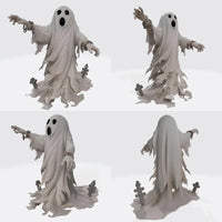 3D Printed Halloween Scary Ghost Plastic Decoration