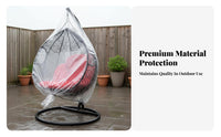 Outdoor Hanging Basket Cover Waterproof Egg Chair Dust Cover Dustproof for Homeowners, Adults, Balcony, Backyard, Storage