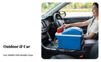 Car and Home Use 8L Portable cooler two-method Power origin Portable Mini Fridge Removable Shelf small-sized Refrigerator for Travelers, Office Workers, Students, long drives, Camping, Dorm Room, cosmetic preservation regimen