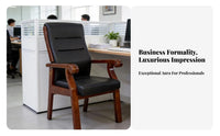 Padded Backrest Upholstered Wooden Meeting Chair Sturdy Frame Office Furniture Stable Load-Bearing Guest Armchair Long-Lasting Construction for Business Professionals, Interior Designers, Homeowners, Conference Room, Reception Area