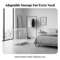 Bedside Hanging Rack Movable includedstanding Valet Stand Jacket Hanger for Students