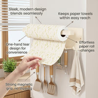 Pantry Roll Holder Made of Carbon Steel for Kitchen Wall or Fridge, Dispensing Paper Towel for Use