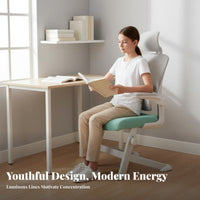 Ergonomic Design rotating Task Chair with Flip-up Arms Height Adjustable Computer Seat Breathable spinerest Office Furniture for Teenagers, Students