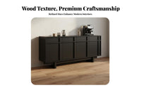 Solid Wood Sideboard Large Capacity Dining Room Buffet Cabinet Sturdy and Sturdy Wooden Buffet Cabinet for Homeowners, Families, Hallway, Home Office