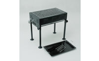 Briquettes Grill with Removable Tray Rectangular Japanese Briquettes Grill Heat-Resistant Barbecue for Patio