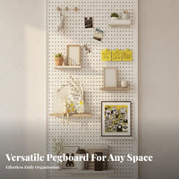 Multifunctional Round Hole Pegboard Easy to Install Wall Mount Pegboard Kit Versatile Use Wall Mounted Tool Board Customizable Layout for DIY Enthusiasts, Shop Owners, Dorm Room, Workshop, Garage, Retail Outlet S